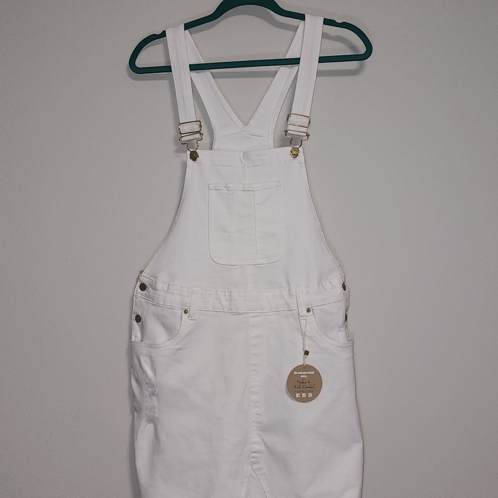 White Overall Short-Skirt